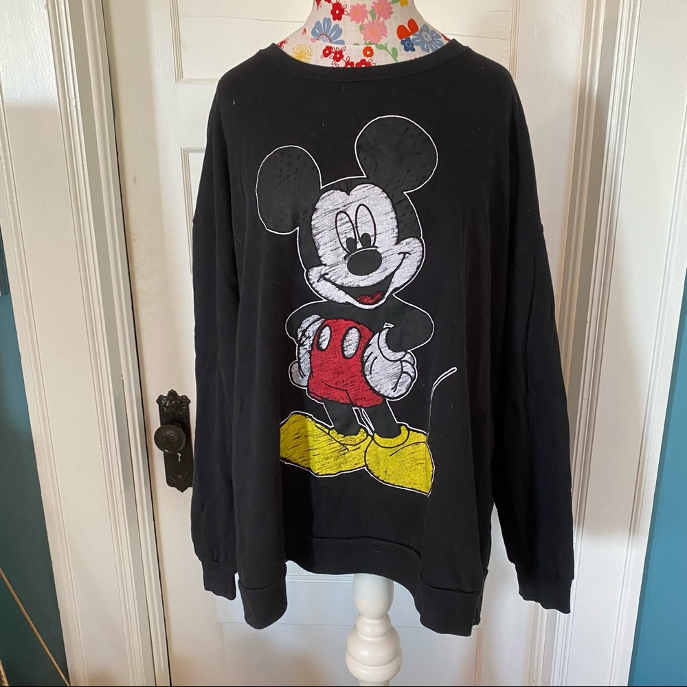 Sketchy Mickey Mouse Pullover